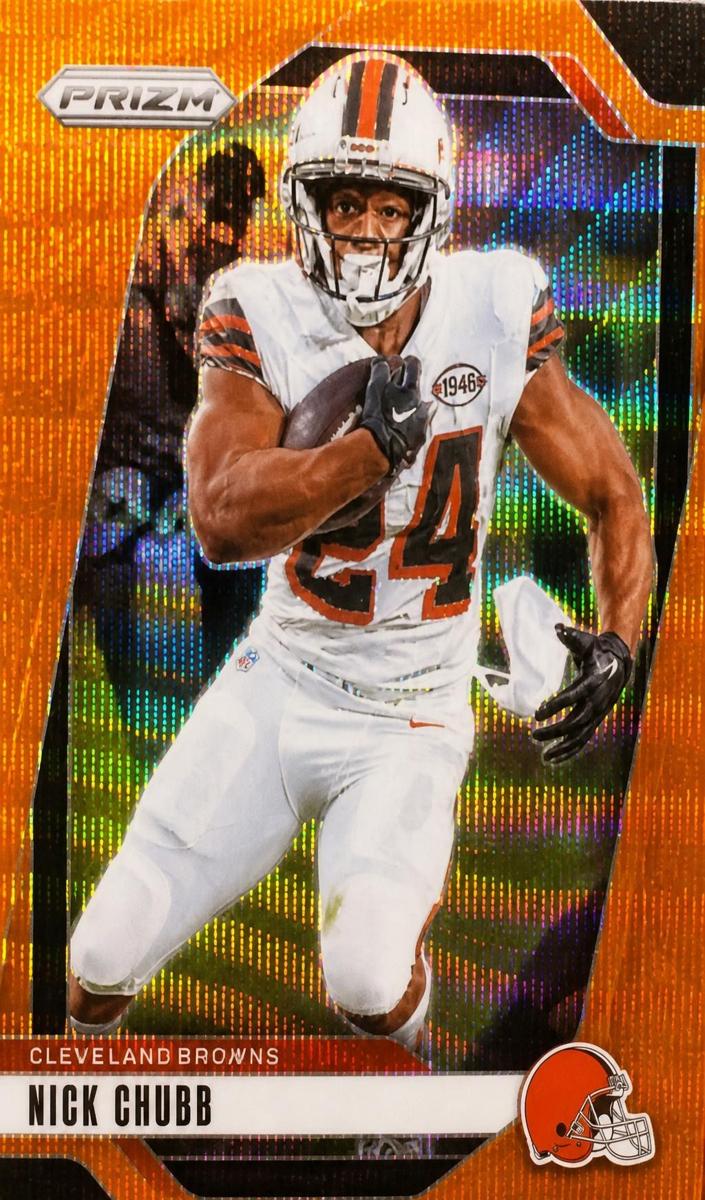 2024 Panini Prizm Football Orange Wave Nick Chubb #65