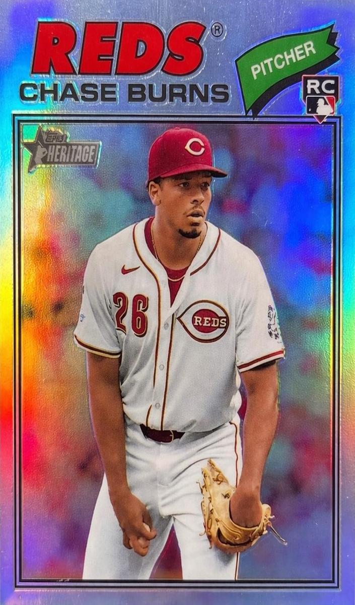 2026 Topps Heritage Baseball Refractor Chase Burns #212