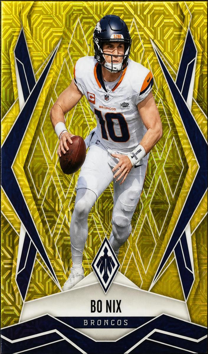 2025 Panini Phoenix Football Yellow Mojo Bo Nix #83