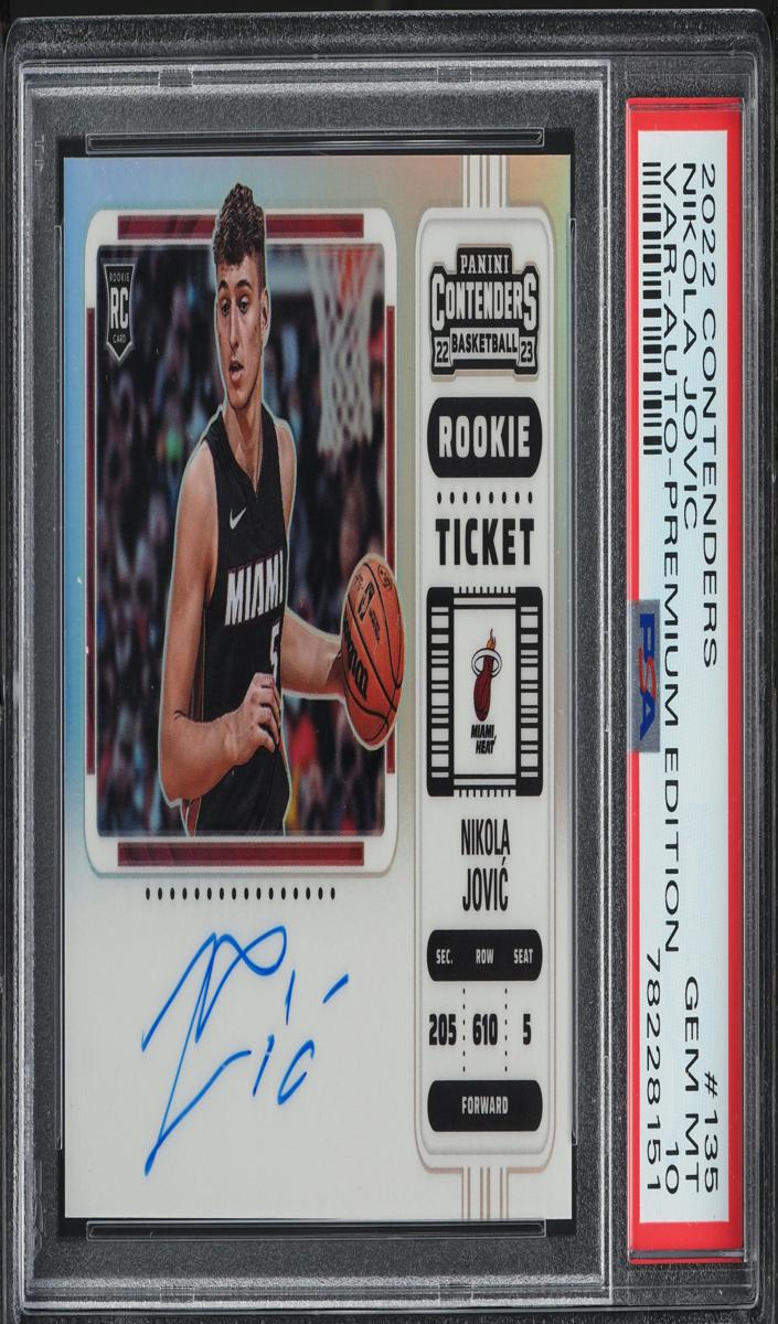 2022 Panini Contenders Basketball Nikola Jovic #135 PSA 9