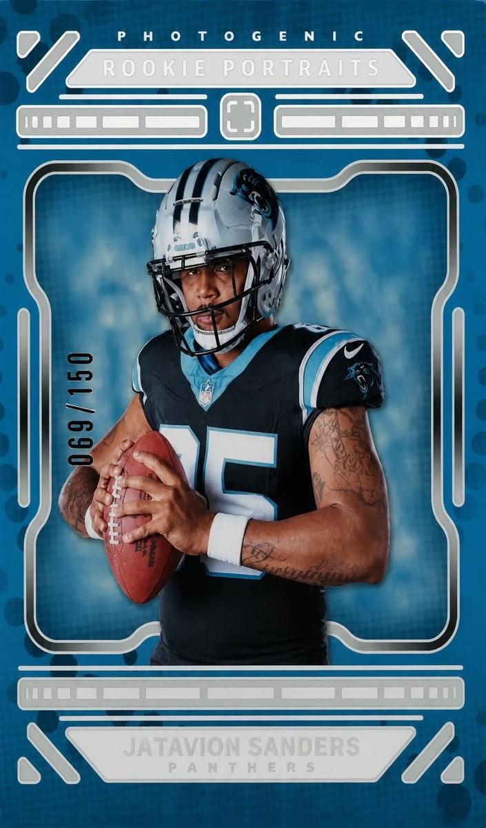 2024 Panini PhotoGenic Football Silver Ja'Tavion Sanders #174 PSA 9
