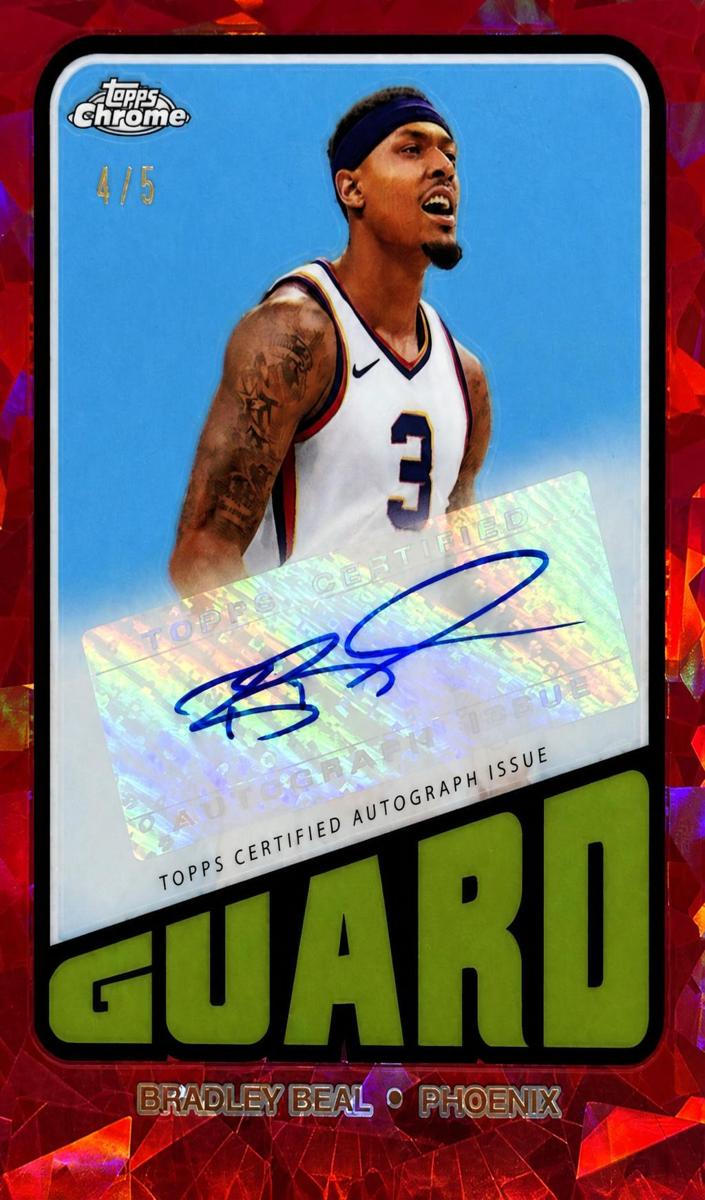 2023 Topps Chrome Basketball Red Refractor Bradley Beal #TA-BRB