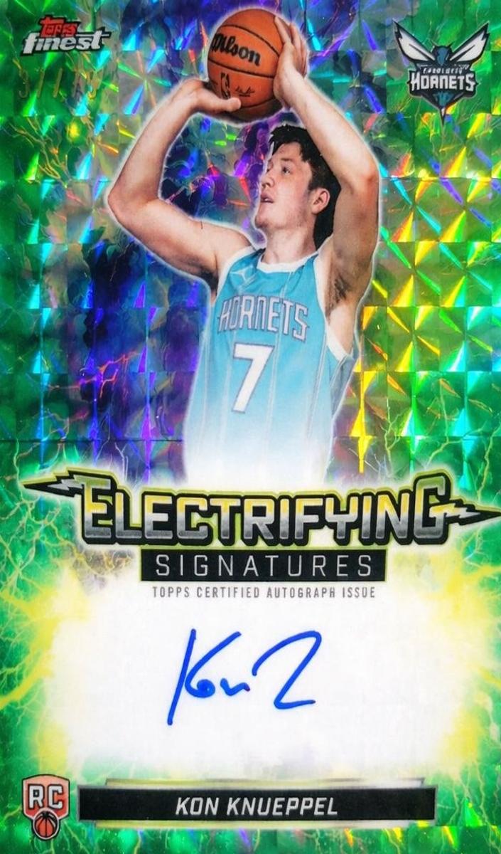 2025 Topps Finest Basketball Green Geometric Refractor Kon Knueppel #ESG-KK