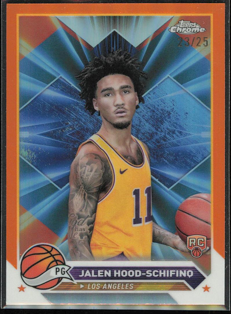 2023 Topps Chrome Basketball Orange Refractor Jalen Hood-Schifino #35