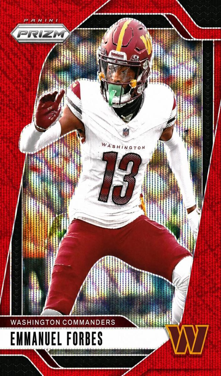 2024 Panini Prizm Football Red Wave Emmanuel Forbes #291 PSA 9