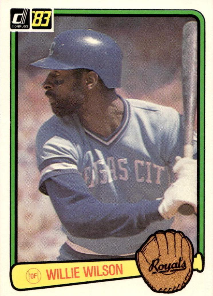 1983 Donruss Baseball Willie Wilson #112 PSA 8.5