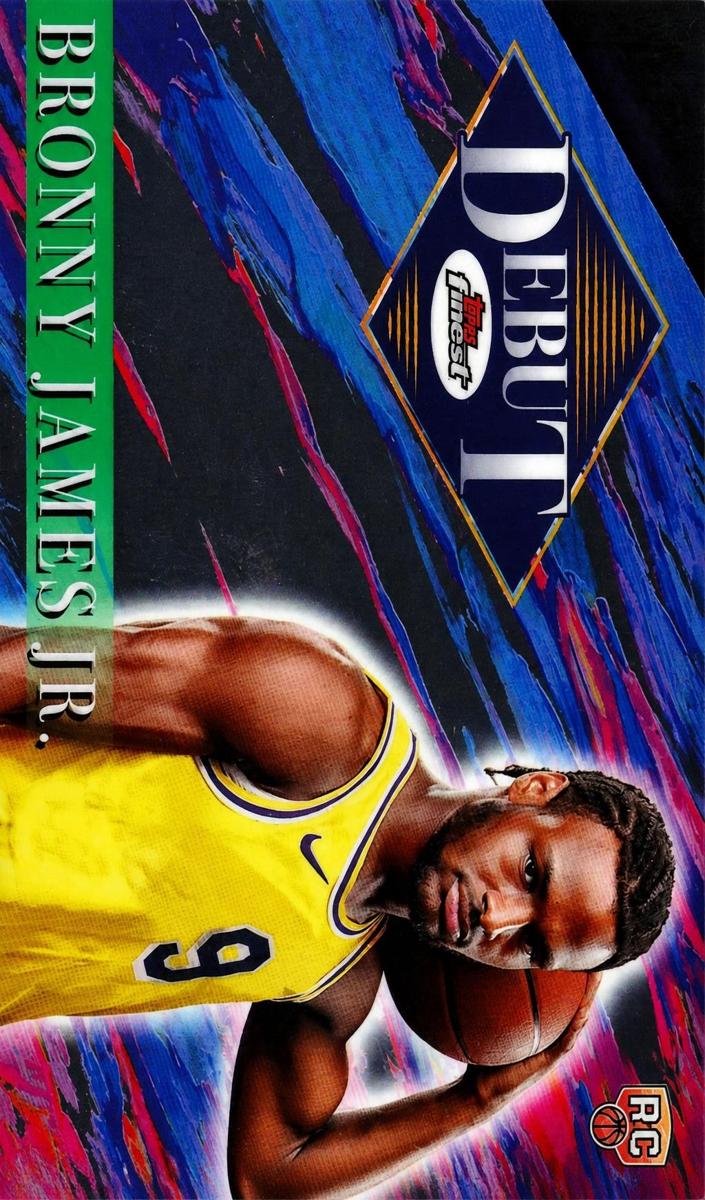 2024 Topps Finest Basketball Bronny James Jr. #D-2 PSA 8