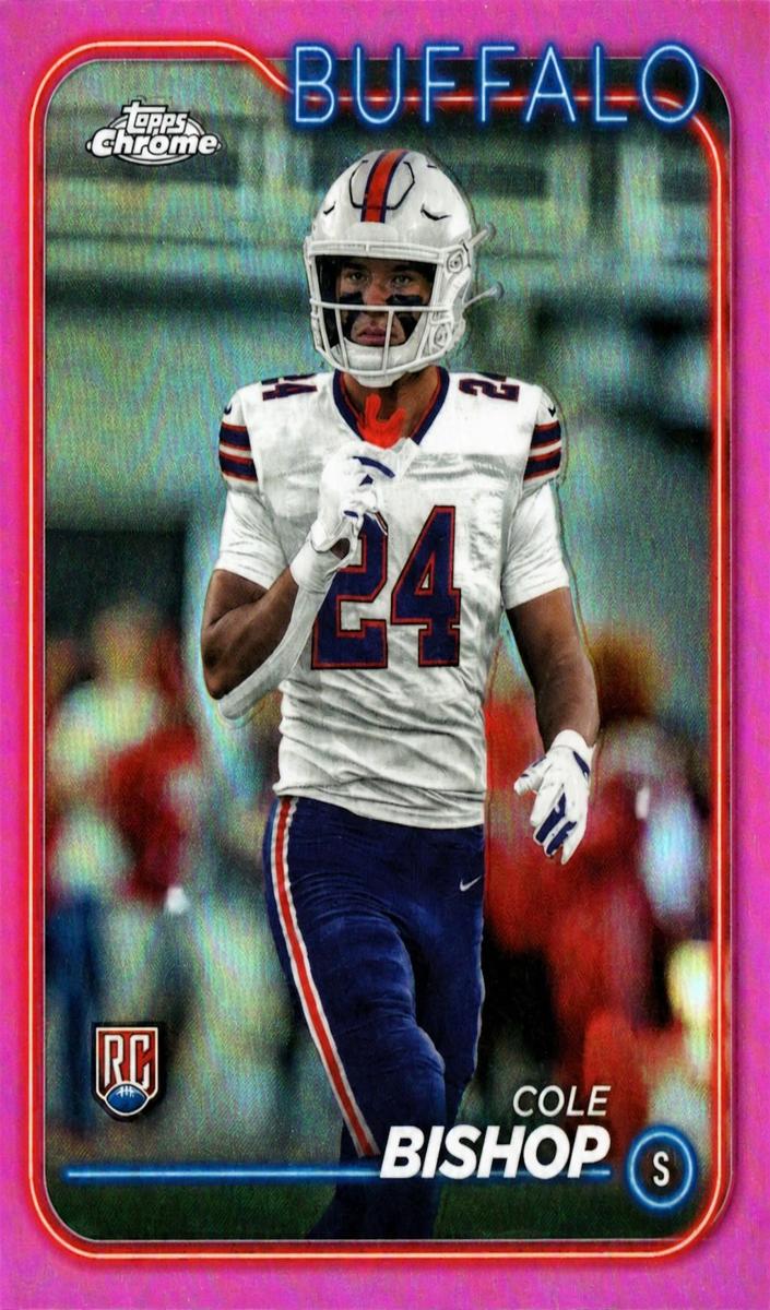 2024 Topps Chrome Football Pink Refractor Cole Bishop #263