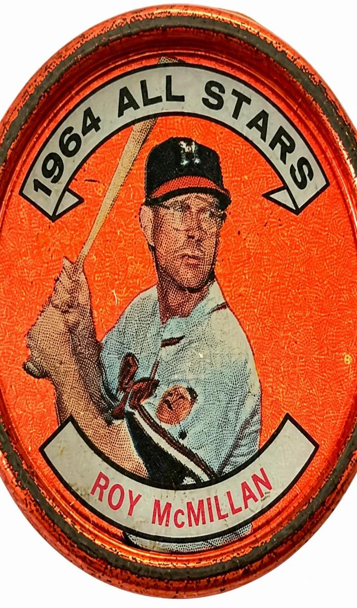 1964 Topps Coins Baseball Roy McMillan #148 PSA 8