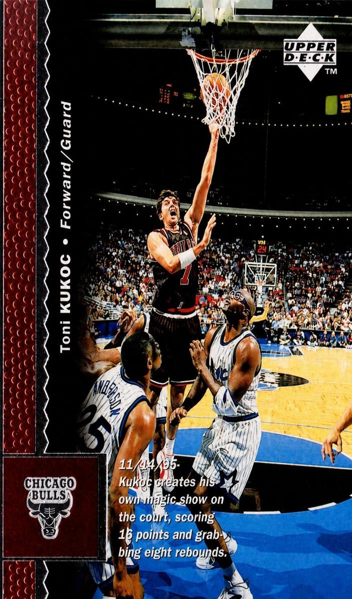 1996 Upper Deck Basketball Toni Kukoc #18
