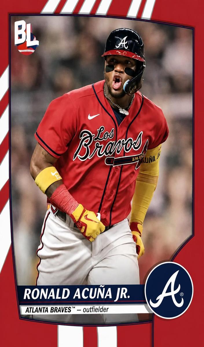 2023 Topps Big League Baseball Super Rare Red Foil Ronald Acuna Jr. #286