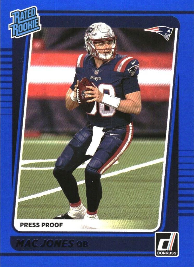 2021 Panini Donruss Football Press Proof Blue Mac Jones #255 PSA 9