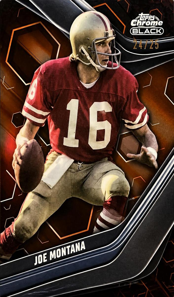 2023 Topps Composite Football Orange Refractor Joe Montana #145