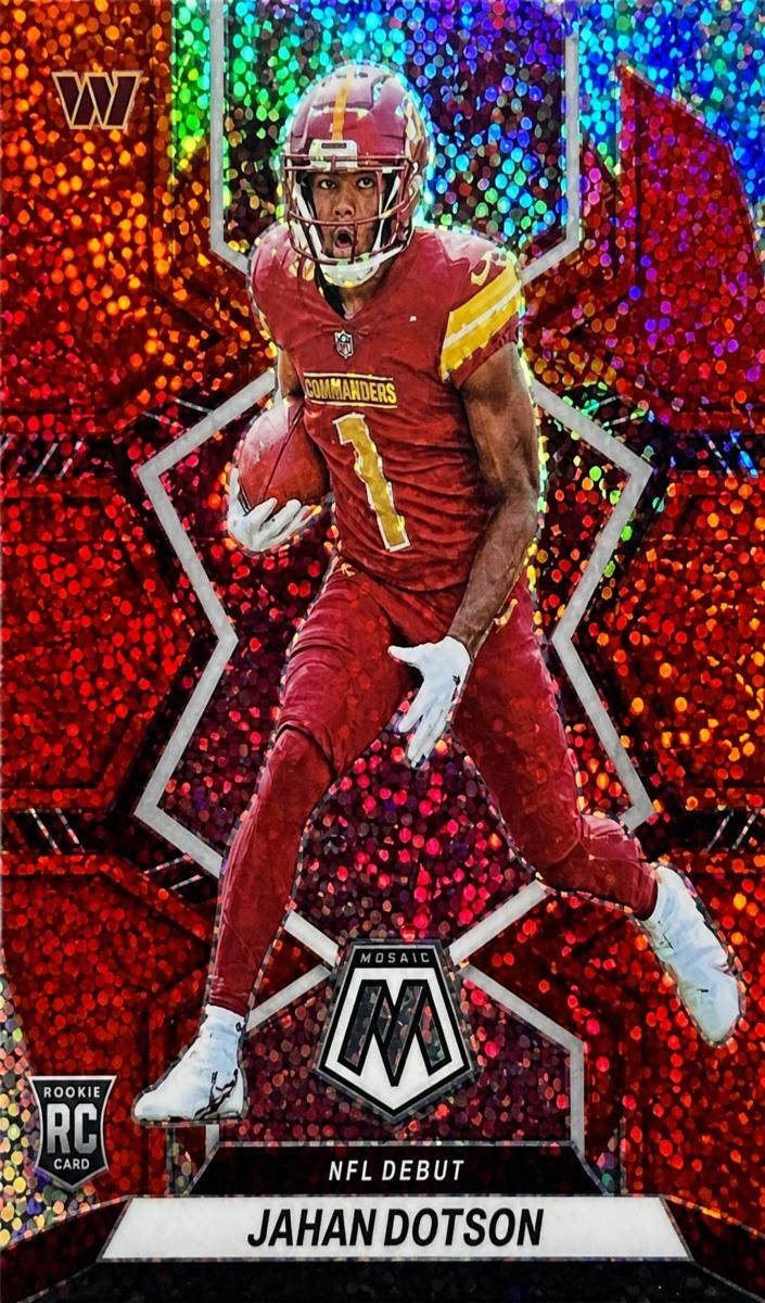 2022 Panini Mosaic Football Red Sparkle Jahan Dotson #280