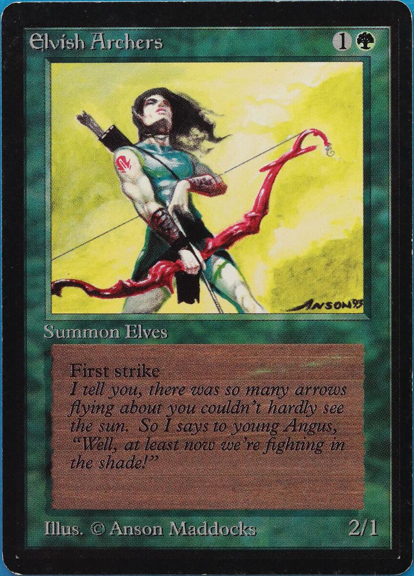 1993 Magic The Gathering Beta Elvish Archers #NNO BGS 8