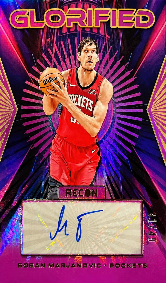 2023 Panini Recon Basketball Purple Boban Marjanovic #GS-MAR PSA 8