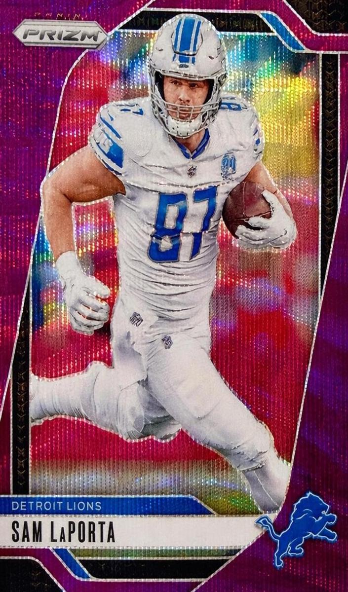 2024 Panini Prizm Football Purple Wave Sam LaPorta #96