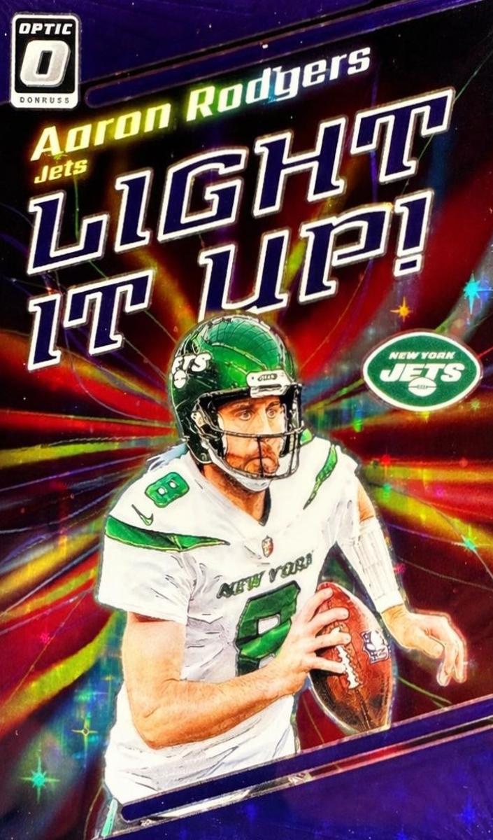 2023 Donruss Optic Football Purple Stars Aaron Rodgers #LU-AR PSA 10