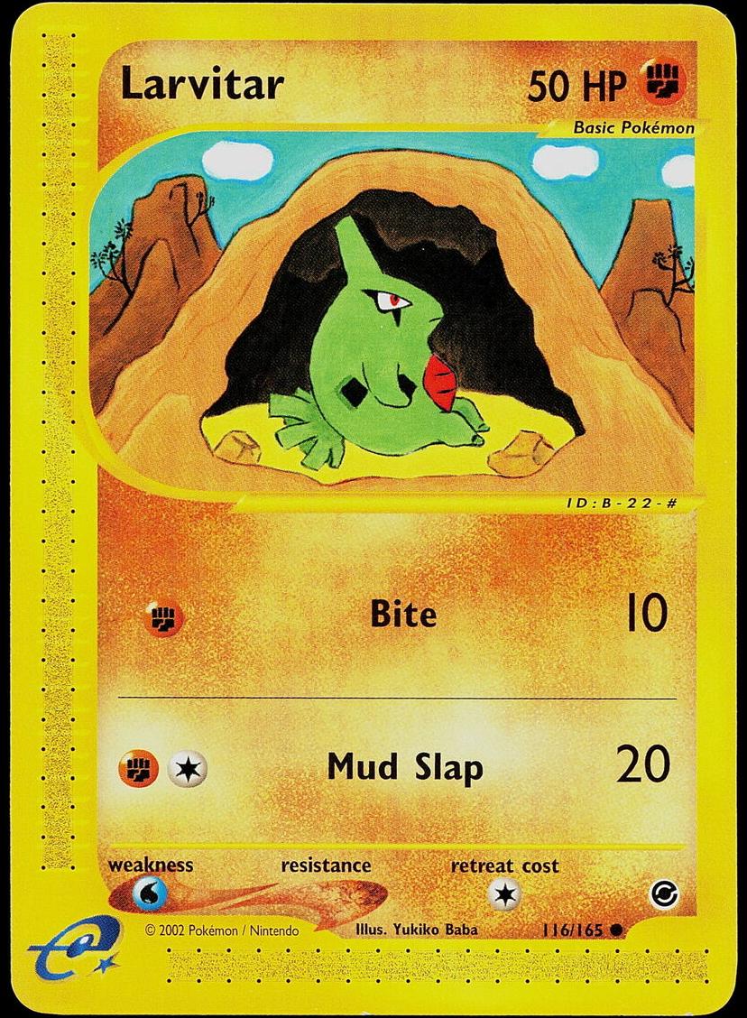 2002 Pokemon Expedition Base Set Larvitar #116 PSA 10