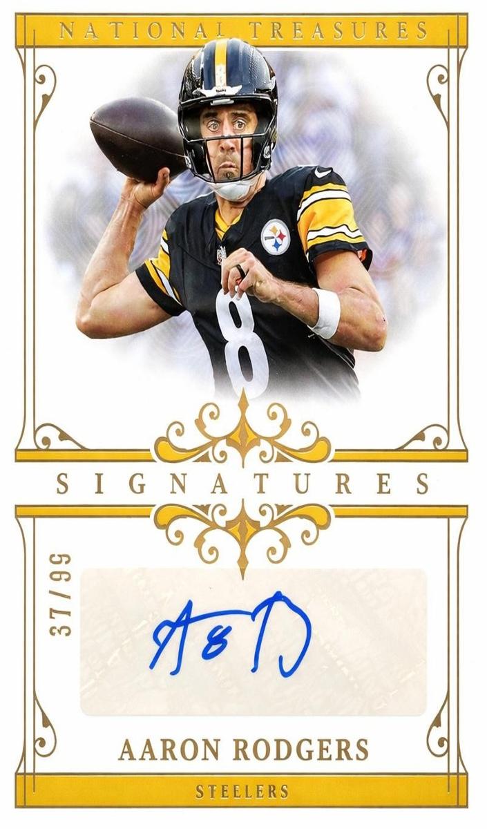 2025 Panini National Treasures Football Aaron Rodgers #SIG-ARS