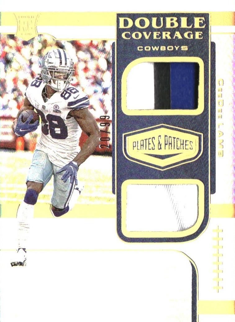 2020 Panini Plates & Patches Football CeeDee Lamb #DC-CD PSA 10