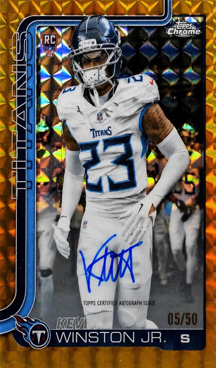2025 Topps Chrome Football Gold Geometric Refractor Kevin Winston Jr. #RA-KW