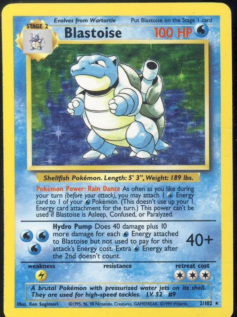 1999 Pokemon Base Set Blastoise #2