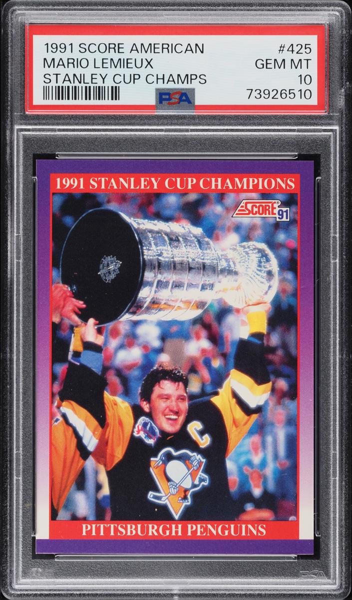 1991 Score Hockey Mario Lemieux #425 PSA 9