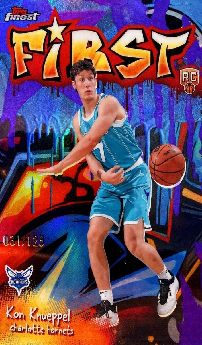 2025 Topps Finest Basketball Purple Refractor Kon Knueppel #F-4 PSA 10