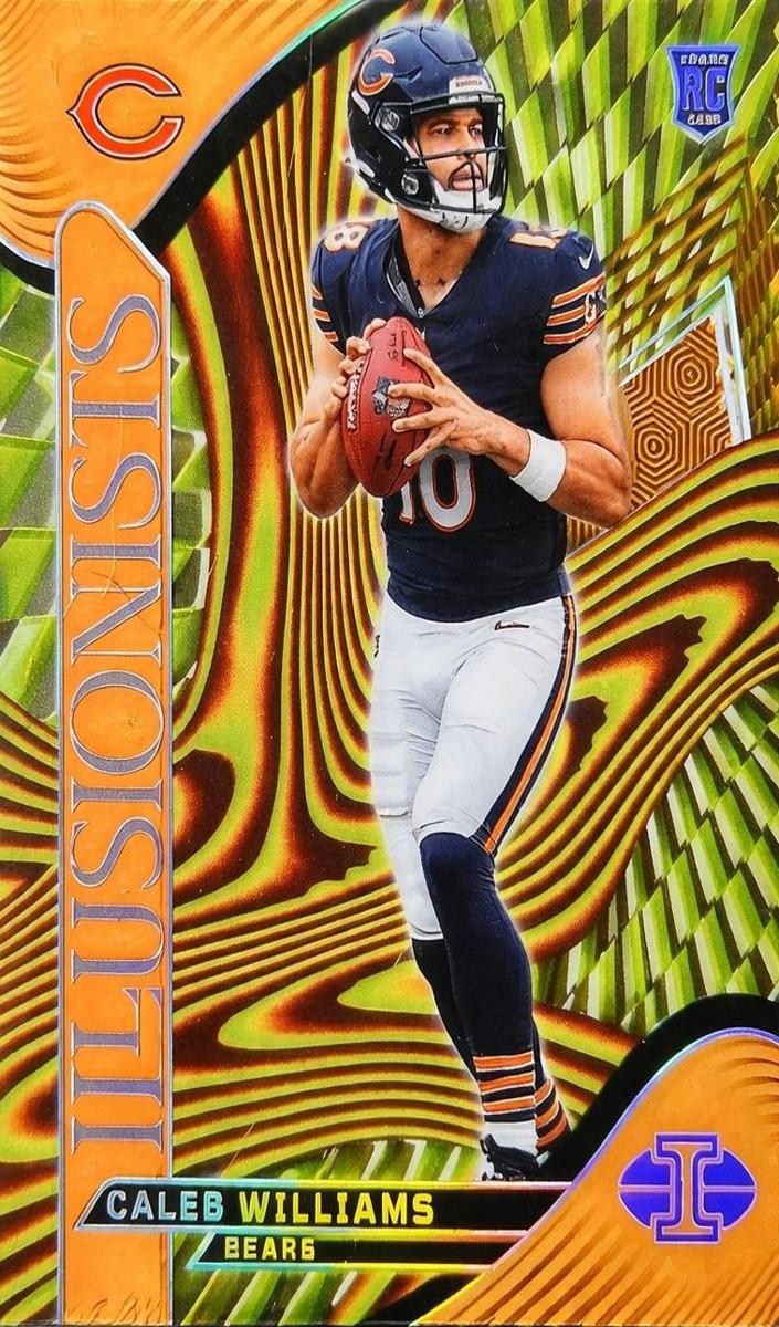 2024 Panini Illusions Football Orange Caleb Williams #1 PSA 8