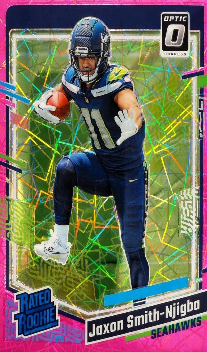 2023 Donruss Optic Football Pink Velocity Jaxon Smith-Njigba #293 PSA 9