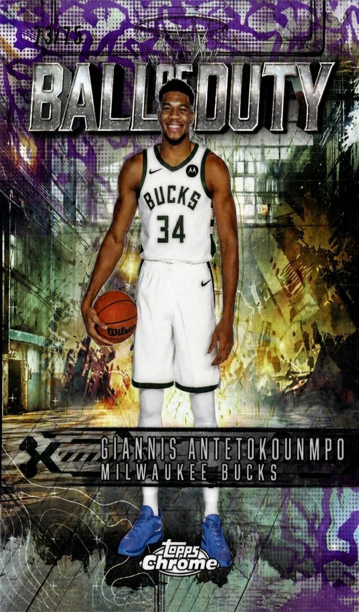2025 Topps Chrome Basketball Purple Refractor Giannis Antetokounmpo #BD-4