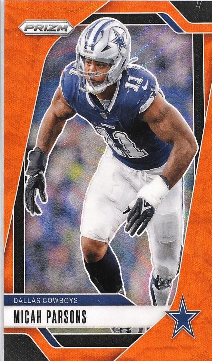 2024 Panini Prizm Football Orange Wave Micah Parsons #77