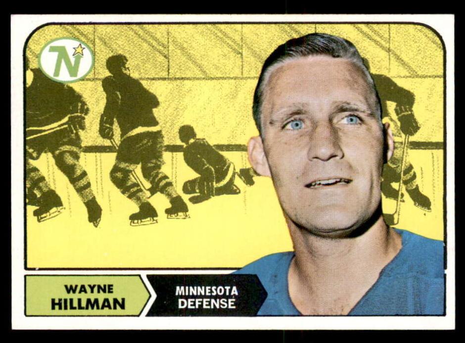1968 Topps Hockey Wayne Hillman #47 PSA 8