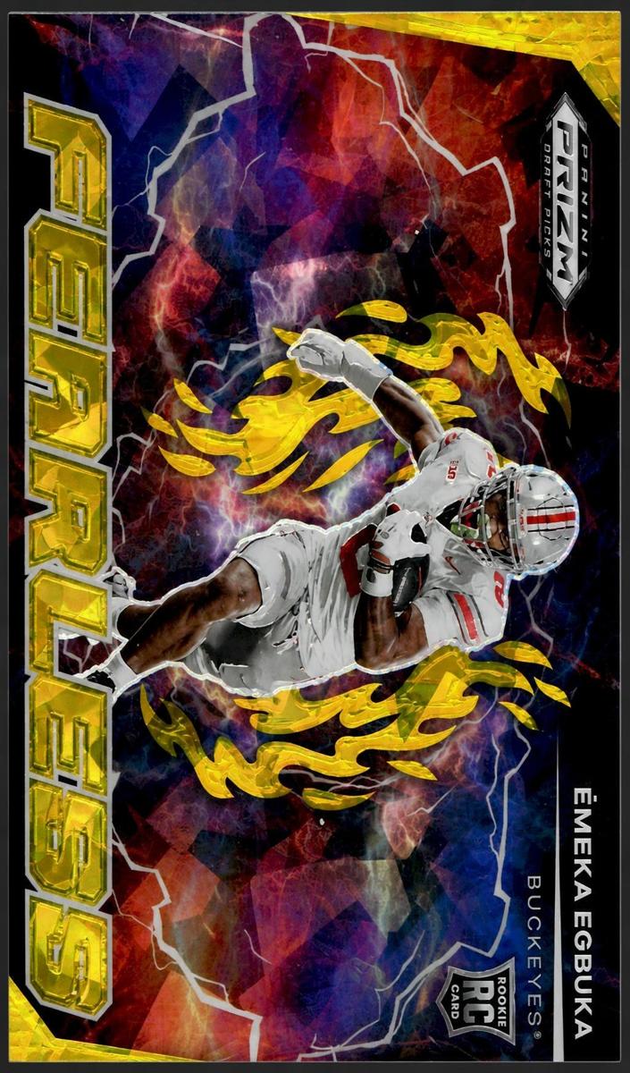 2025 Panini Prizm Draft Picks Football Gold Ice Emeka Egbuka #F-EEA