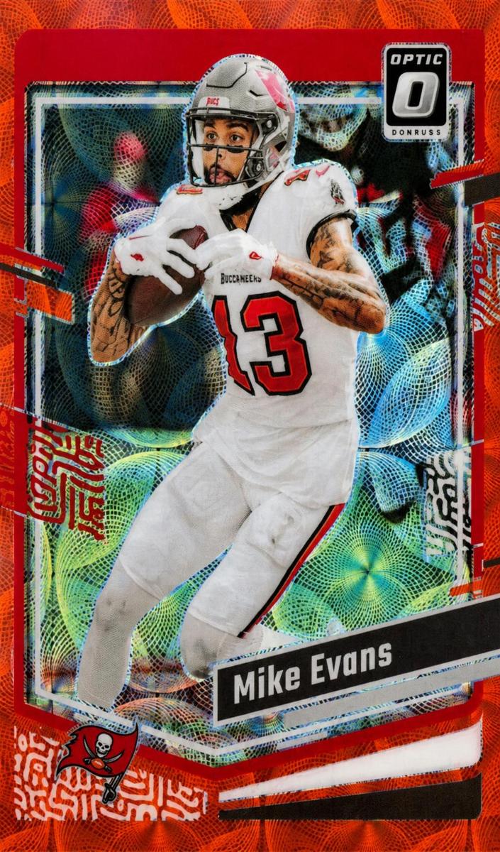 2023 Donruss Optic Football Orange Scope Mike Evans #186 PSA 8.5