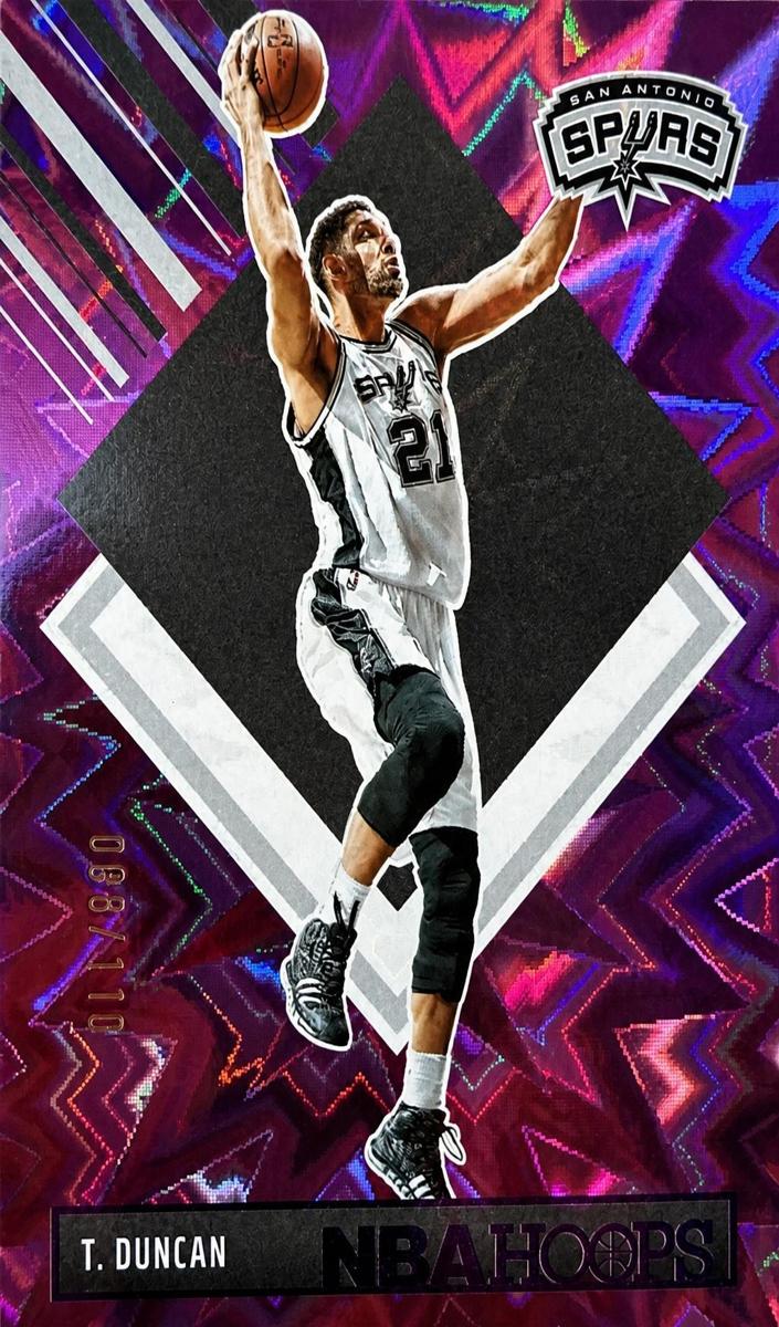 2024 Panini Hoops Basketball Purple Explosion Tim Duncan #297