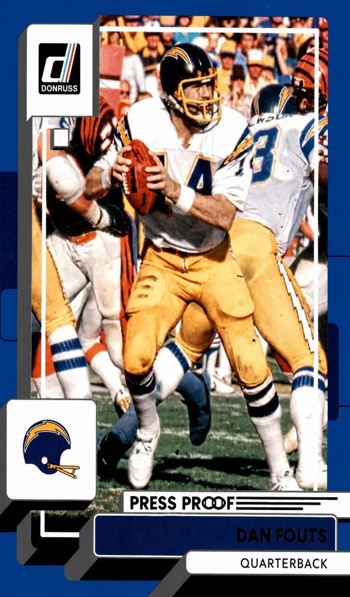 2022 Panini Donruss Football Press Proof Blue Dan Fouts #299