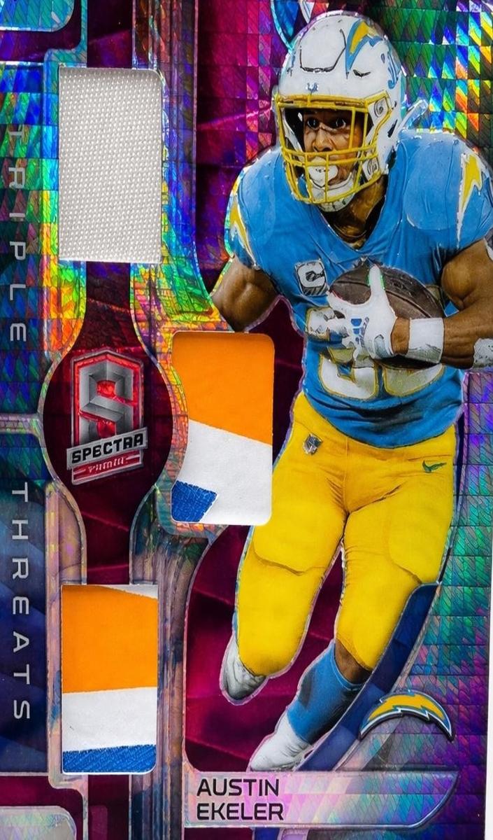2023 Panini Spectra Football Neon Pink Austin Ekeler #TT-AEK