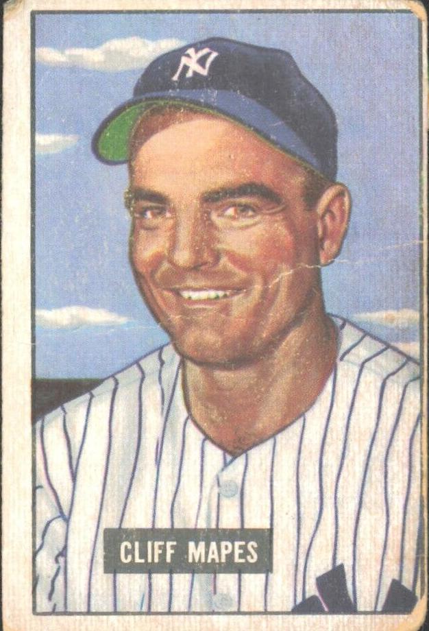 1951 Bowman Baseball Cliff Mapes #289 PSA 6