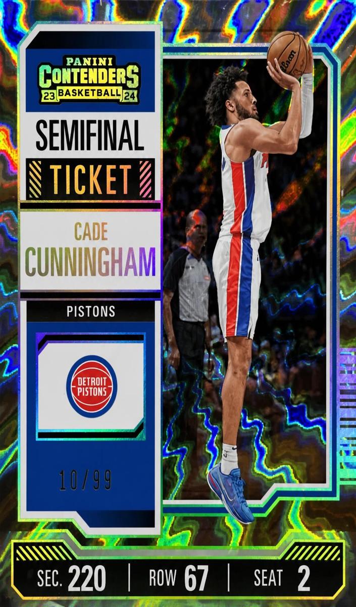 2023 Panini Contenders Basketball Semifinal Ticket Cade Cunningham #20