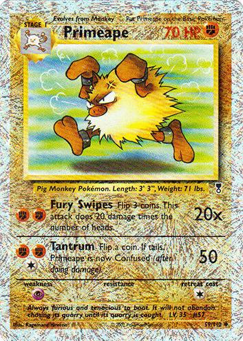 2002 Pokemon Legendary Collection Reverse Foil Primeape #59 PSA 9