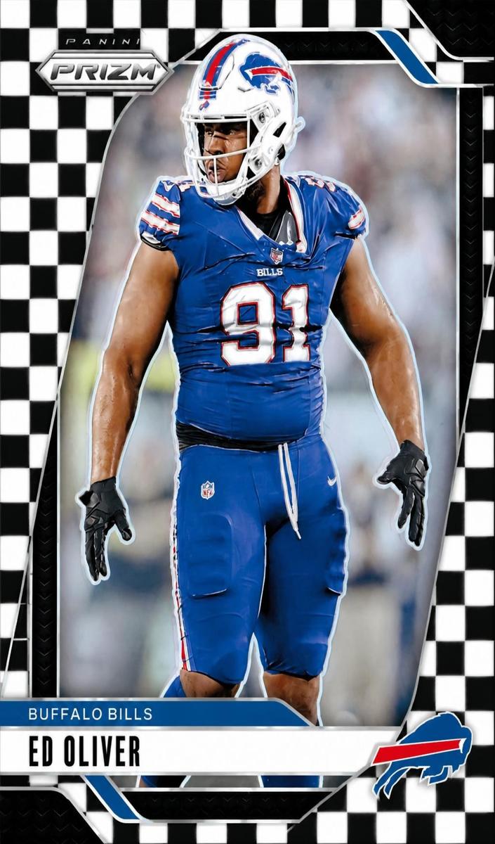 2024 Panini Prizm Football Black and White Checker Ed Oliver #32