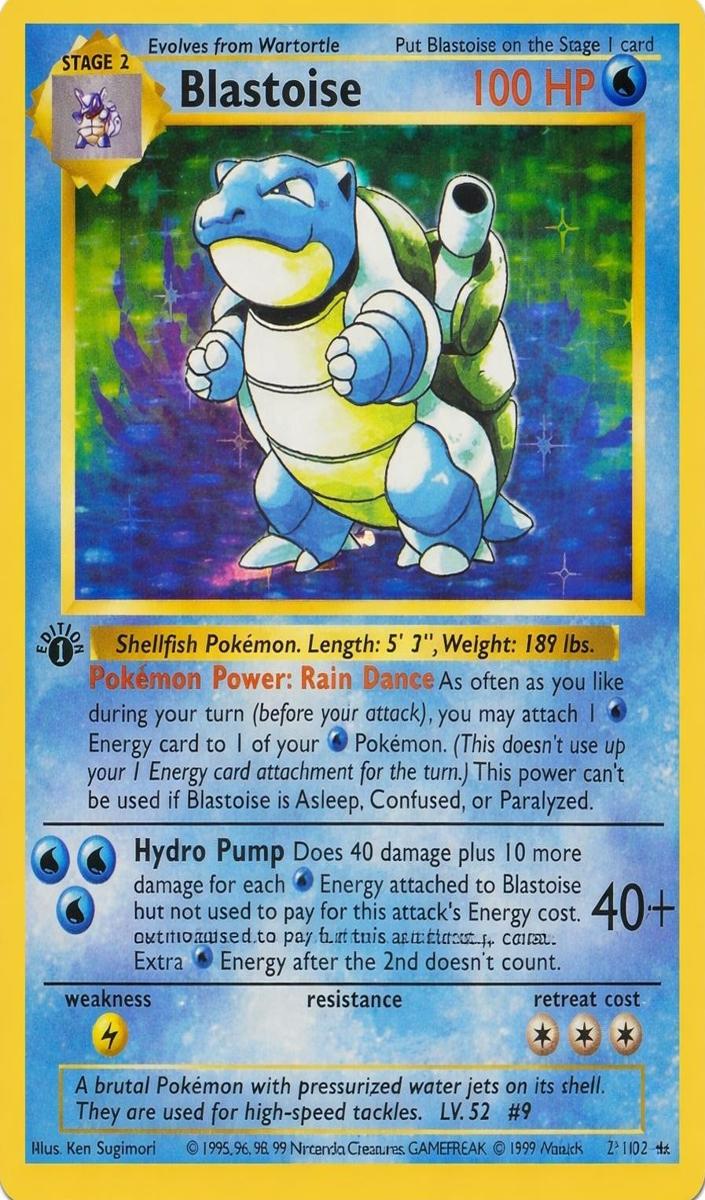 1999 Pokemon Base Set 1st Edition Blastoise #2