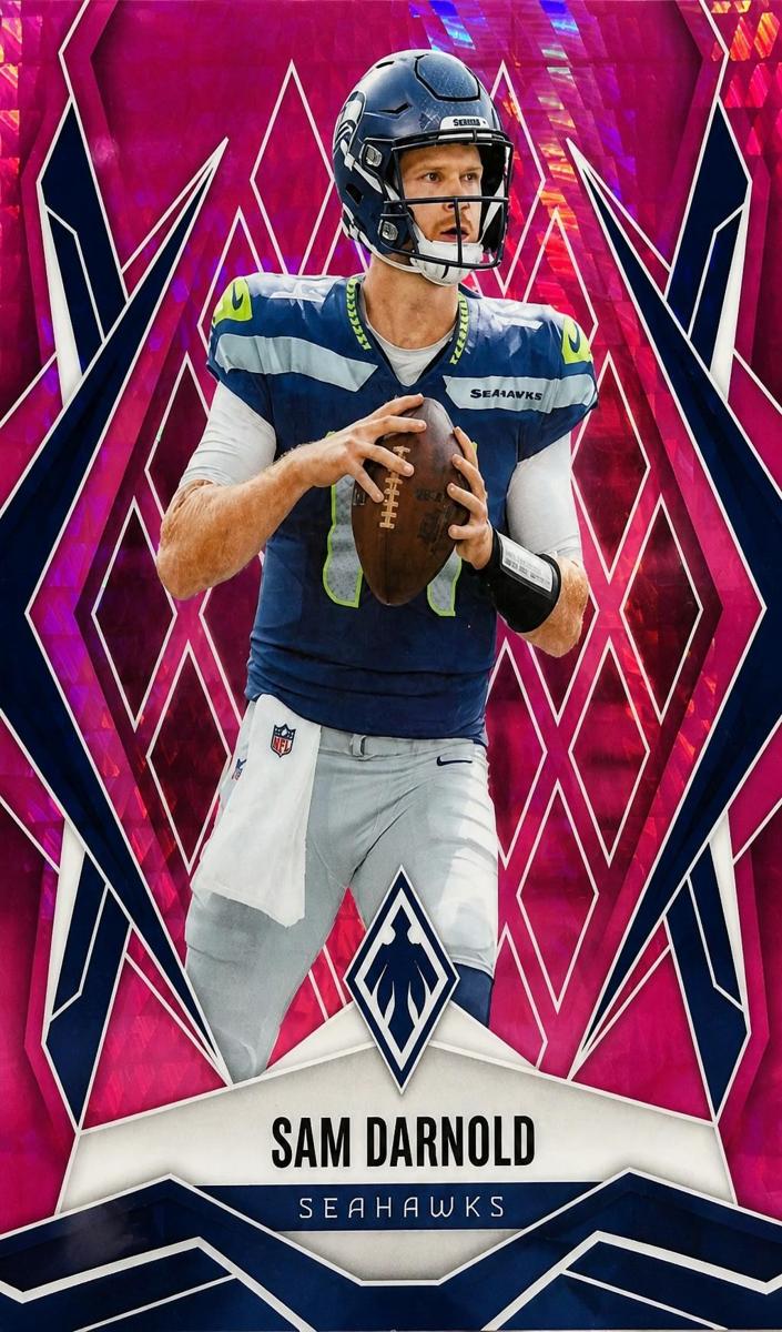 2025 Panini Phoenix Football Pink Hyper Sam Darnold #49