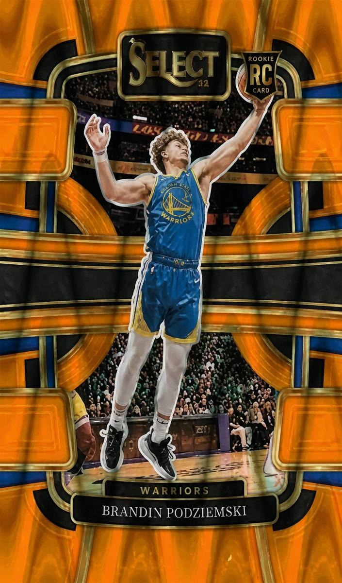 2023 Panini Select Basketball Orange Tectonic Brandin Podziemski #93 PSA 10