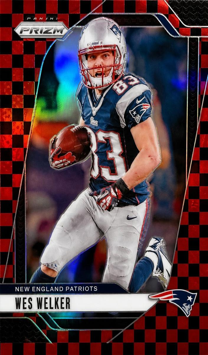 2024 Panini Prizm Football Black and Red Checker Wes Welker #201
