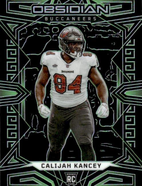 2023 Panini Obsidian Football Electric Etch Green Calijah Kancey #193