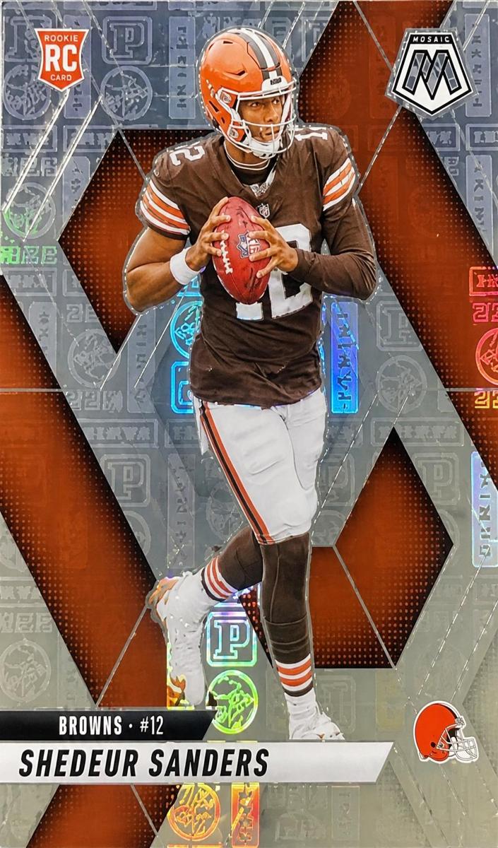 2025 Panini Mosaic Football Silver Knight Shedeur Sanders #302 PSA 9