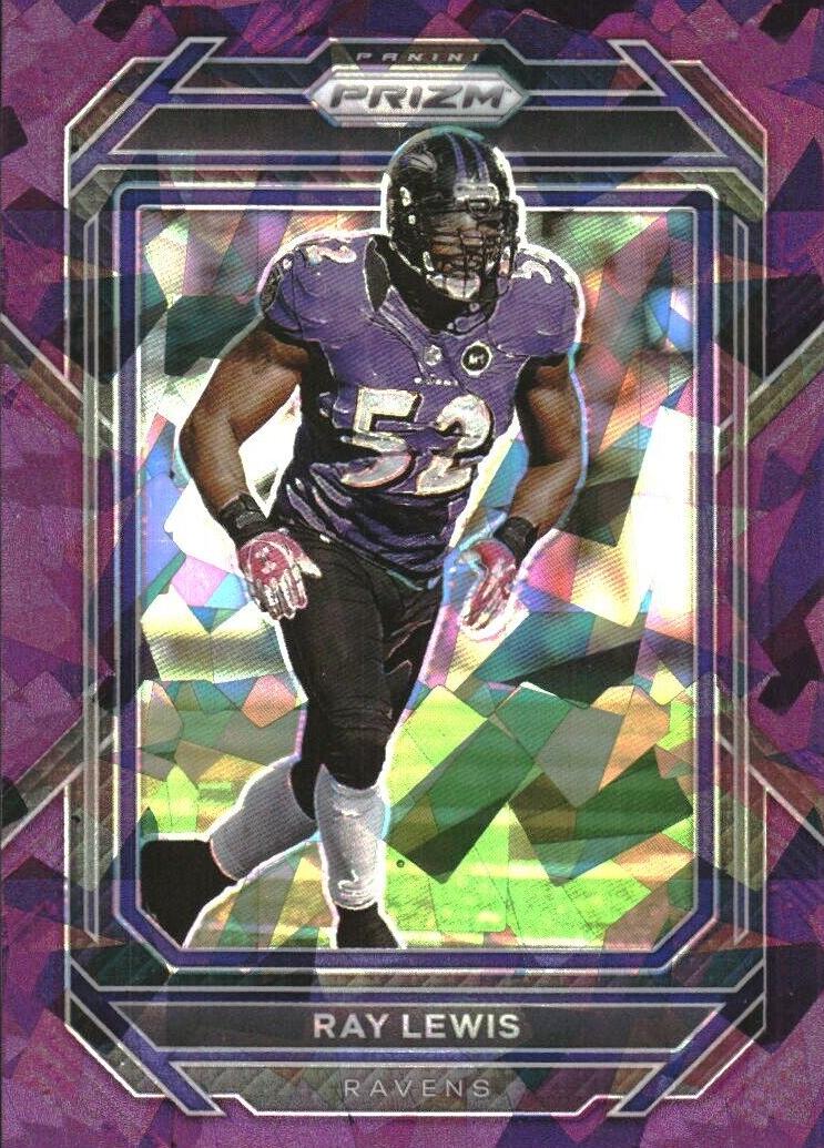 2022 Panini Prizm Football Purple Ice Ray Lewis #27 PSA 9